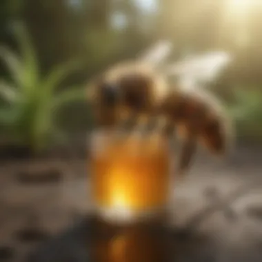 Enzymatic Transformation: The Key to Honey Illustration of enzymatic transformation in honey production
