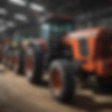 Diverse Equipment at Southern State Auctions Diverse agricultural equipment displayed at auction