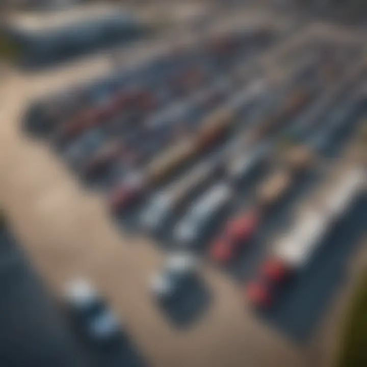 A map showing key locations for used semi truck dealerships in Indiana