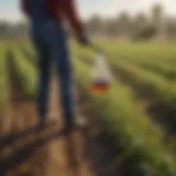 Overview of Sonalan herbicide application in a field