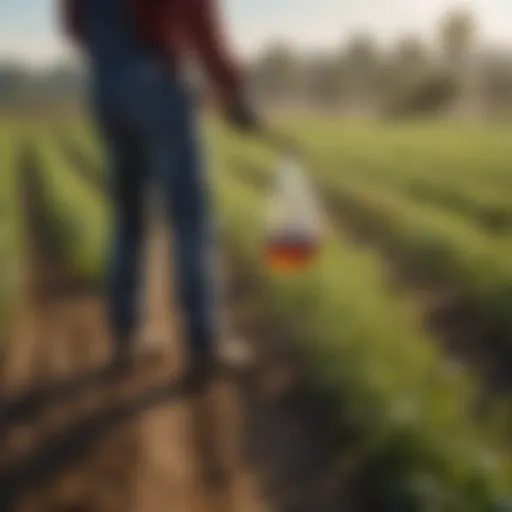 Overview of Sonalan herbicide application in a field
