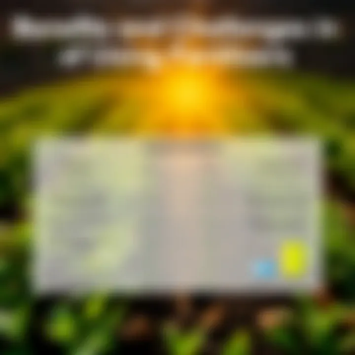 A comparison chart illustrating benefits and challenges of liquid fertilizers