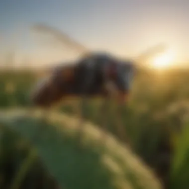 Beneficial Insects Enhancing Crop Health Close-up of beneficial insects in crop fields