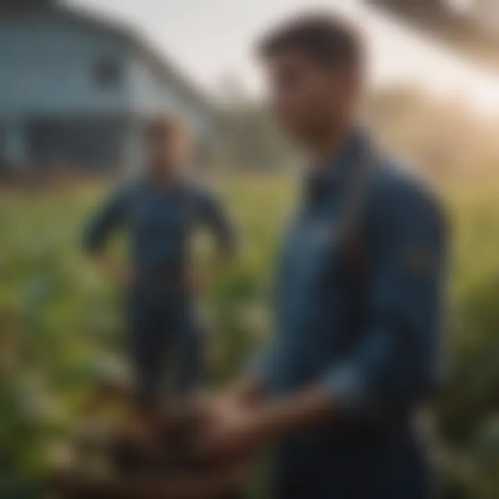 Group of students engaged in agricultural education