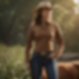 Elegant Ariat apparel showcasing the perfect blend of style and functionality in a natural setting