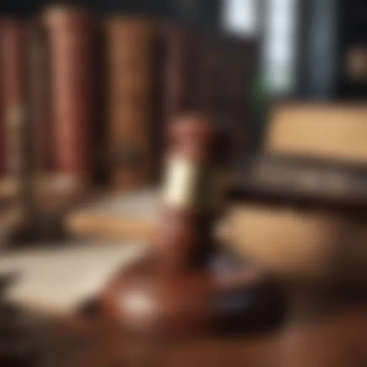 Gavel and legal books