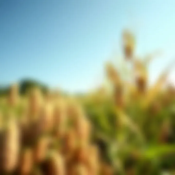 Cover Crops Enhancing Biodiversity in Agriculture Illustration of cover crops promoting biodiversity in agricultural landscapes