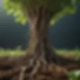 Illustration depicting the interaction between biofungicides and plant roots
