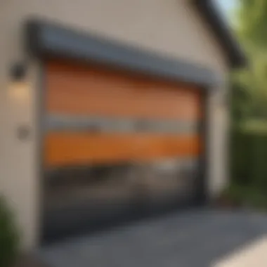 Color Options for Canvas Roll-Up Garage Doors in Showroom Various color options for canvas roll-up garage doors displayed in a showroom