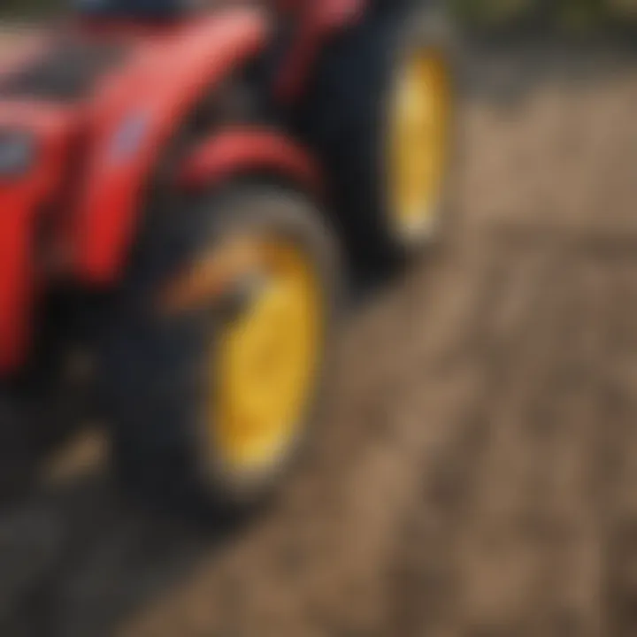 Illustration of various Ford PTO attachments for farming