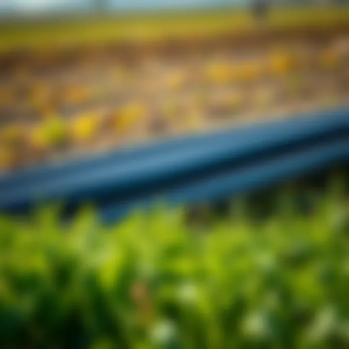 Agricultural field utilizing half inch poly tubing