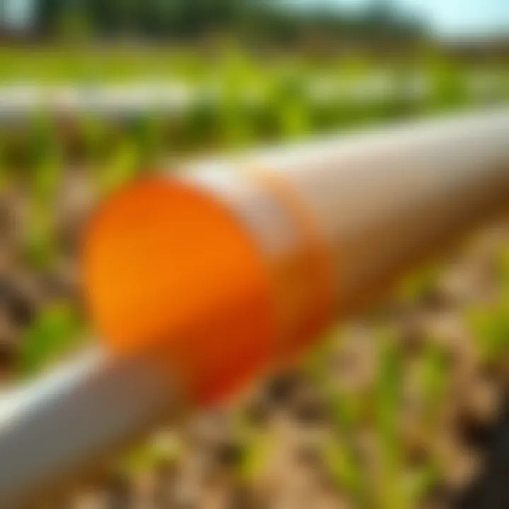 Diagram illustrating the installation of poly tubing