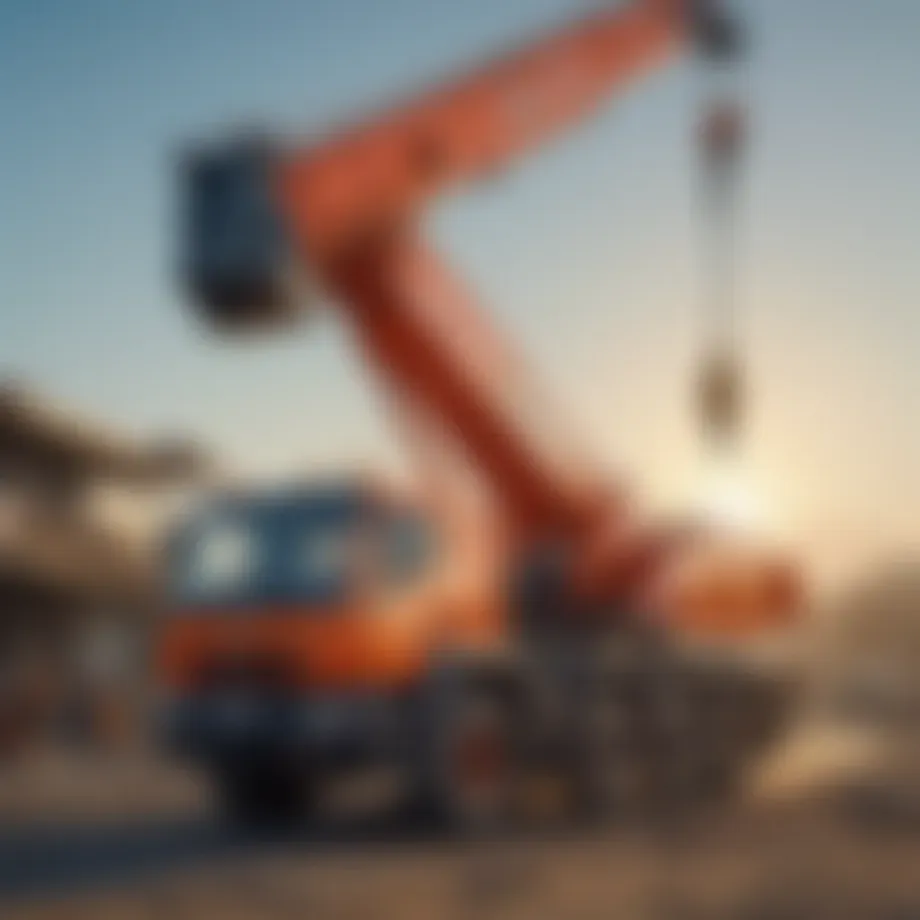 A local IMT crane working on a construction site