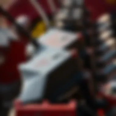 Close-up of tiller blades showcasing wear and tear