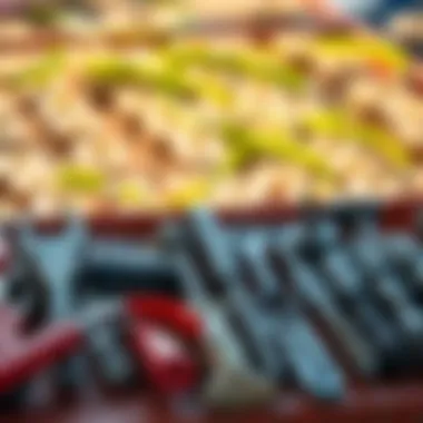 Maintenance tools for Kuhn tillers arranged neatly