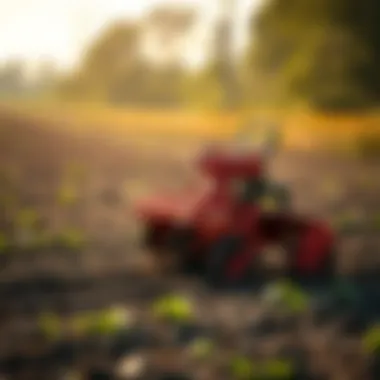 Kuhn tiller in action during tilling