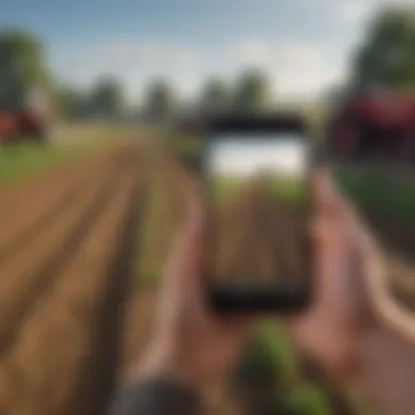 Technology at Your Fingertips Smartphone displaying a land leveling app interface