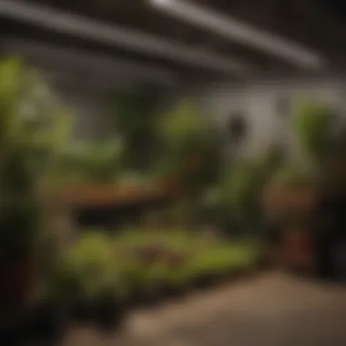 Indoor Garden Setup Utilizing LED Grow Lights Demonstration of LED grow lights in an indoor garden setup