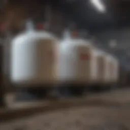 Selection of propane components on display