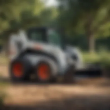 Maintenance check of a Bobcat skid steer, illustrating care and upkeep