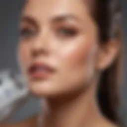 Laser hair removal session in action