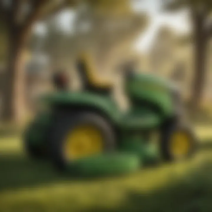 Historical collection of John Deere mowers showcasing evolution