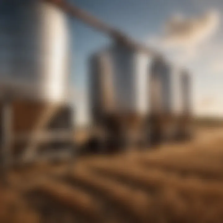 Illustration of the advantages of using poly grain bins in agriculture