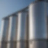 Detailed view of a poly grain bin showcasing its robust structure