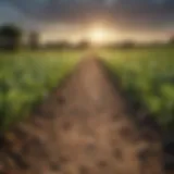 Expansive view of a small leased land showcasing diverse crops