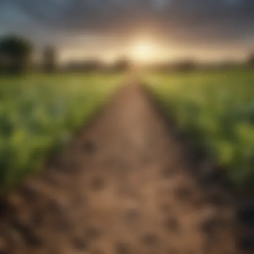 Expansive view of a small leased land showcasing diverse crops