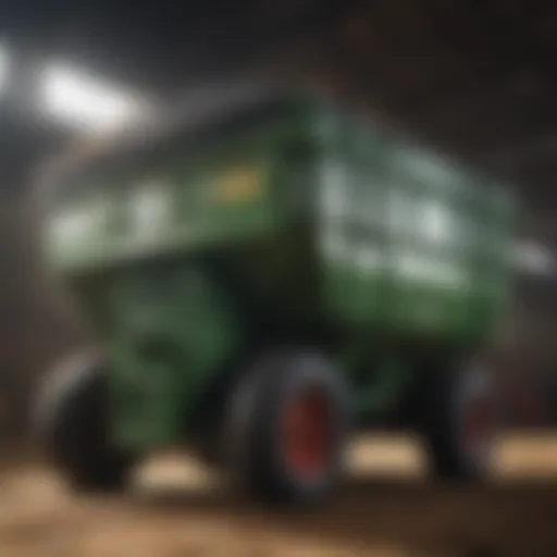 A modern brute bin showcasing its structural design and capacity.