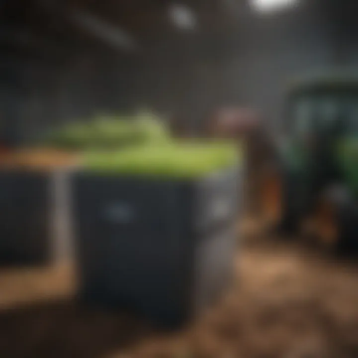 Sustainable practices promoted by the use of brute bins in agriculture.