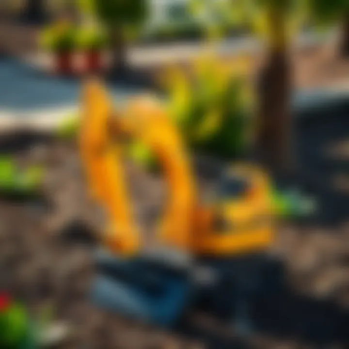 Komatsu Micro Shovel for Landscaping Komatsu micro shovel on a landscaping site