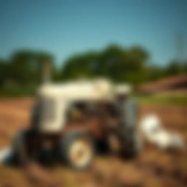 The Timeless Appeal of Classic White Tractors A classic White tractor resting in a field