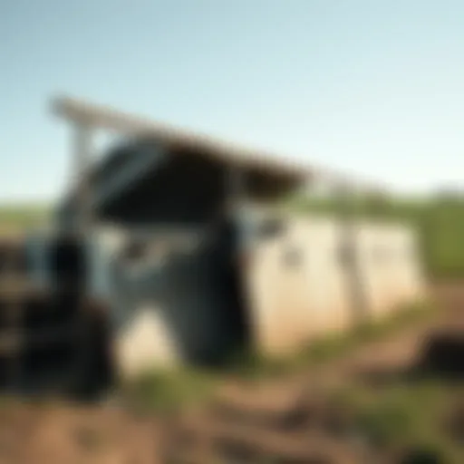 A rustic farm setting showcasing used cow panels