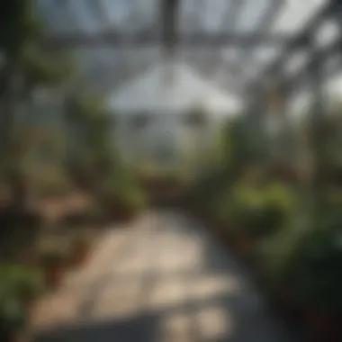 Aesthetic and Functional Design in a Greenhouse Aesthetic design elements enhancing the greenhouse environment