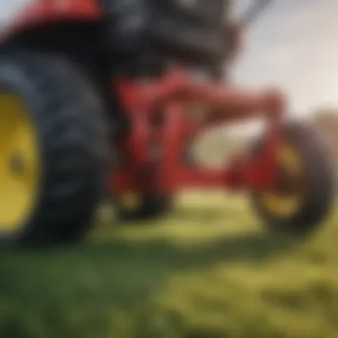 Close-up of Pottinger mower technology showcasing blades