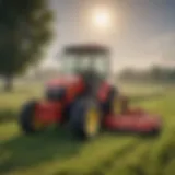 Pottinger mower in action in a lush field