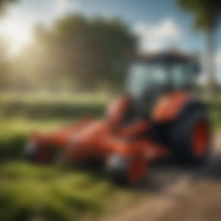 Maintenance checks on a flail mower