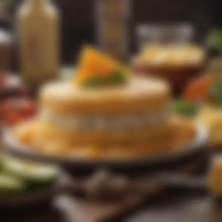 A traditional Mexican dish topped with a variety of cheeses