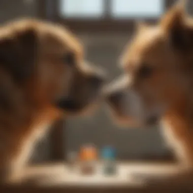 Expert Consultation on Pet Health Products Veterinary professional consulting on pet health products.