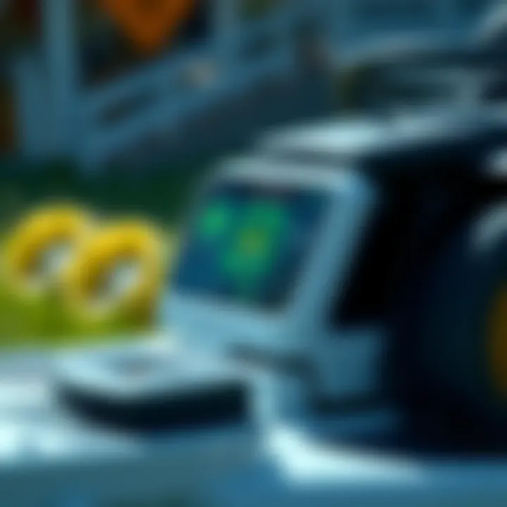 Close-up of the advanced technology interface on a white lawn mower, highlighting its innovative features.