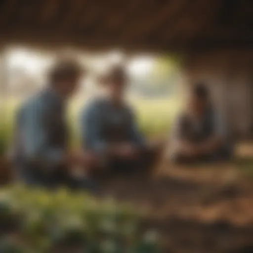 Farmers engaging in a training session