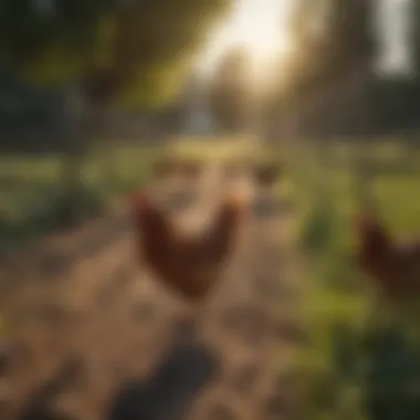 Effective Application of Chicken Wire in Farming Illustration of a farm utilizing chicken wire fencing effectively