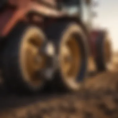 Investment in Essential Equipment A close-up of farm equipment under the sun, representing investment potential