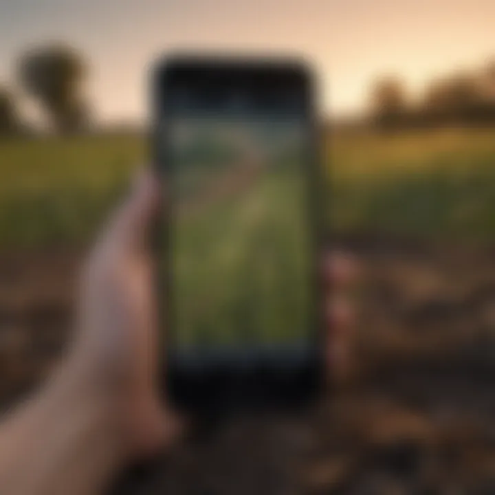 Screenshot of a farm field mapping application interface