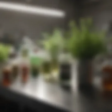 Types of Herbicides Various types of herbicides displayed in a laboratory setting