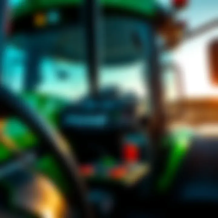 A close-up of Fendt tractor controls highlighting advanced technology