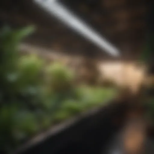 Fluorescent light setup for indoor gardening