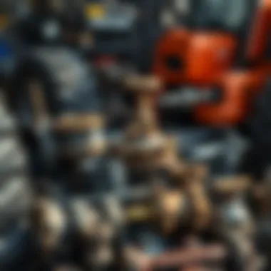 Image depicting various Foton tractor parts organized for maintenance